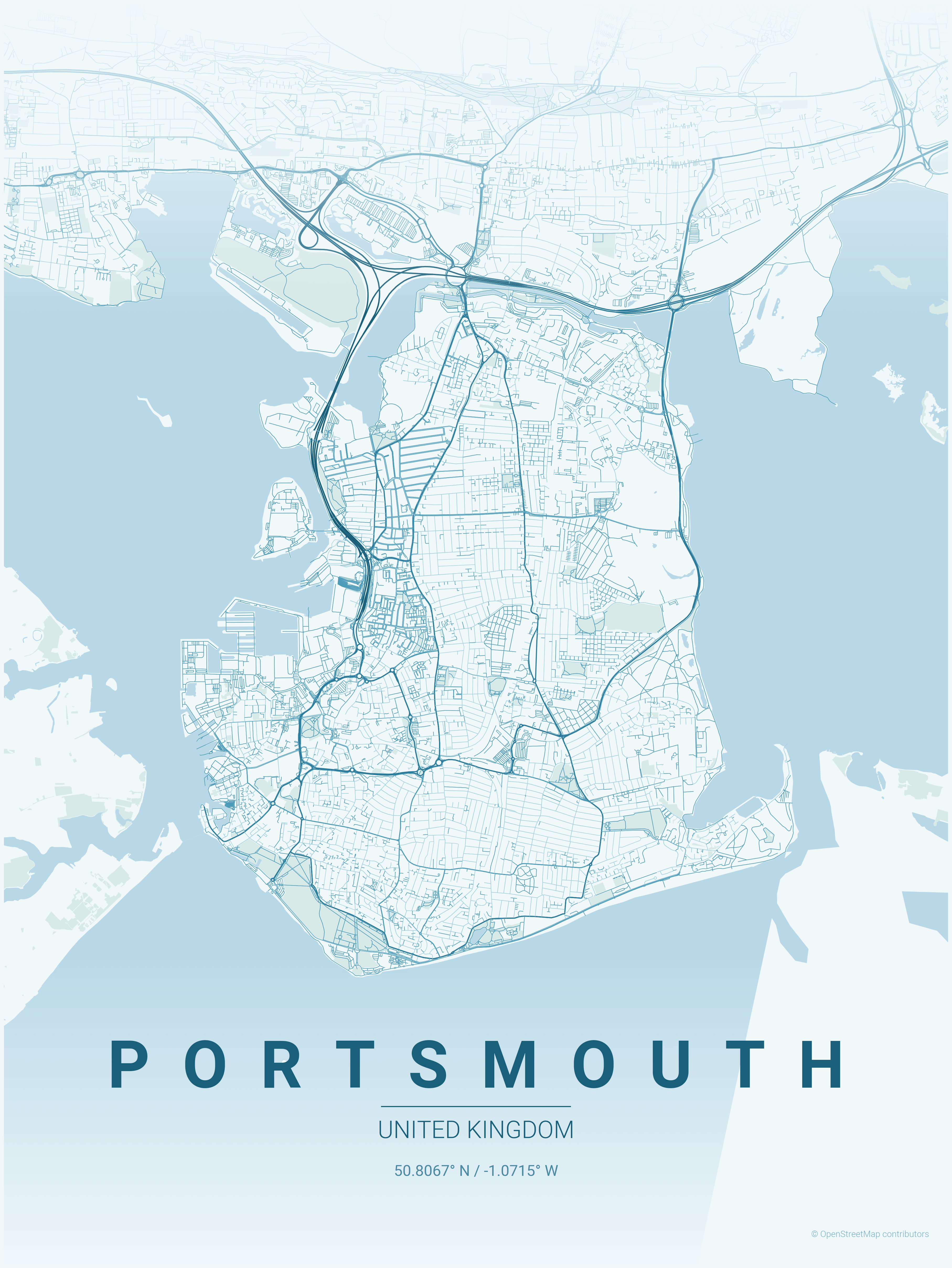 Portsmouth Map Poster